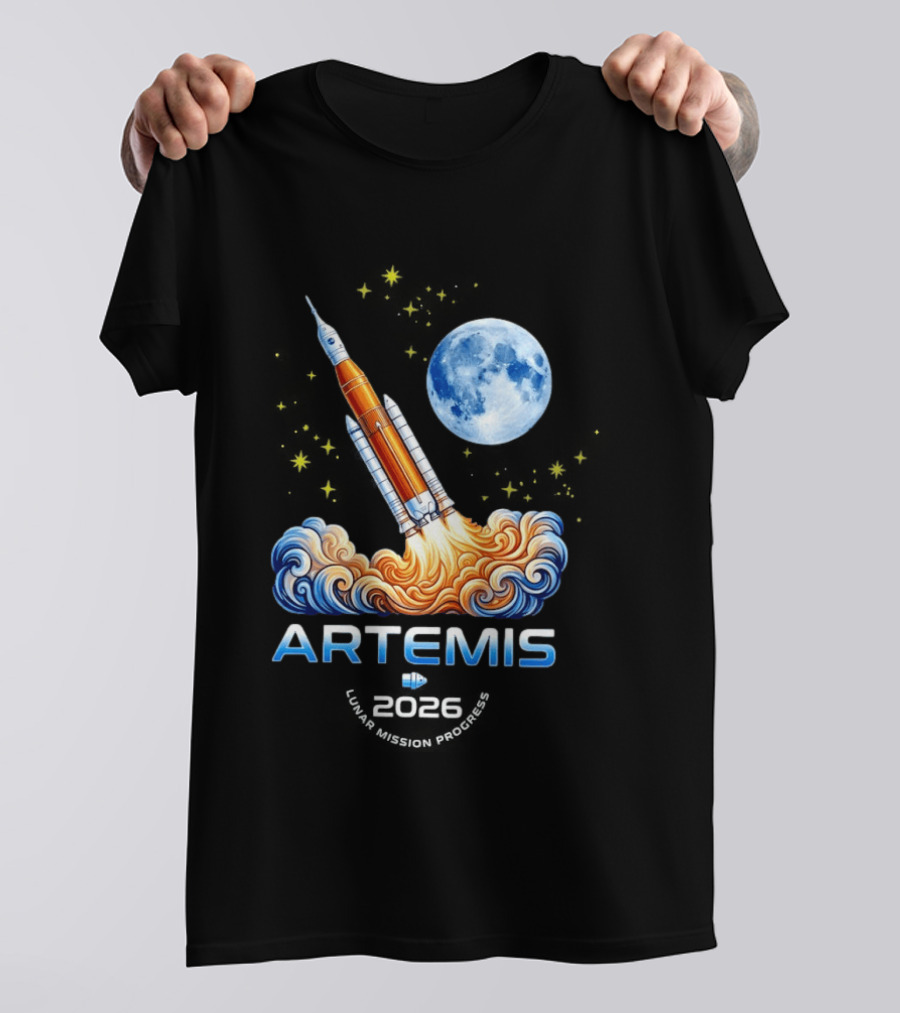 Artemis II 2026 NASA Moon Rocket Launch Space Program T-Shirt