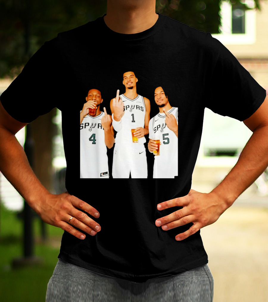San Antonio Spurs Trinity Beers And Middle Finger Gesture T-Shirt