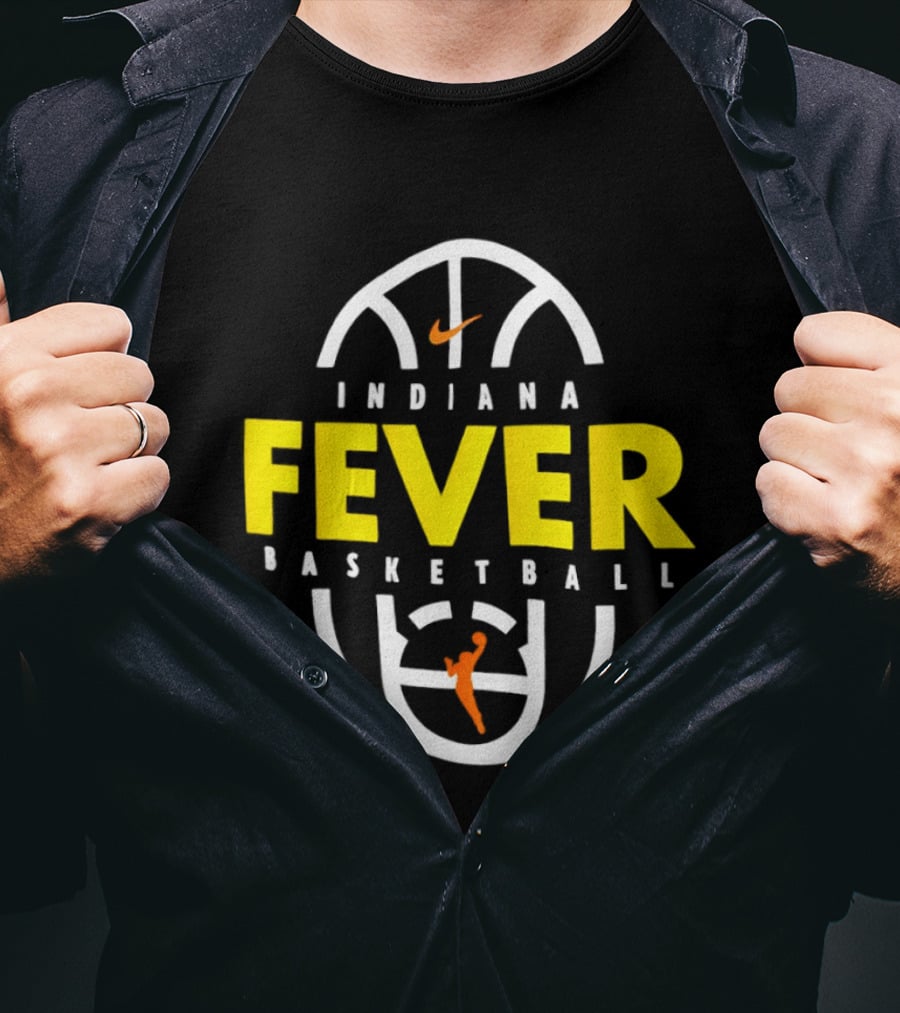 Indiana Fever Basketball Nike Partnership Basketball Court T-Shirt