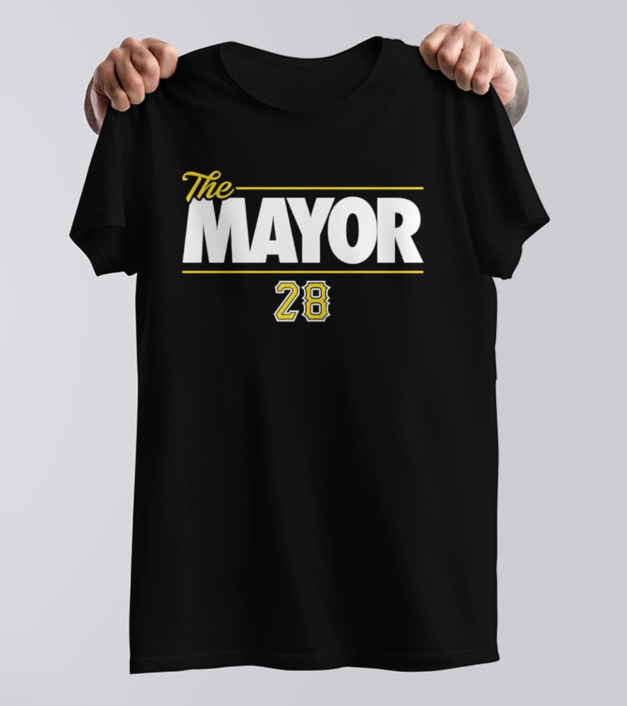 The Mayor 28 Jake Mangum Pittsburgh Pirates T-Shirt