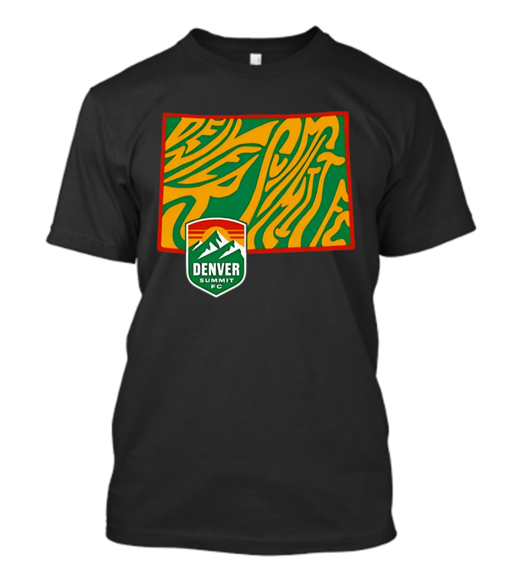 Denver Summit FC Groovy State Vibrant Mountain Soccer Club T-Shirt