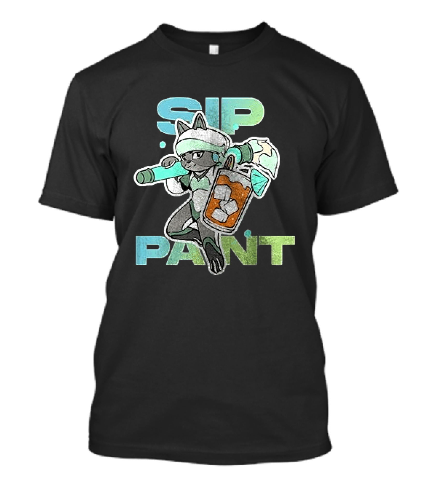 Sip Paint Ice Cool Character With Paint Roller T-Shirt