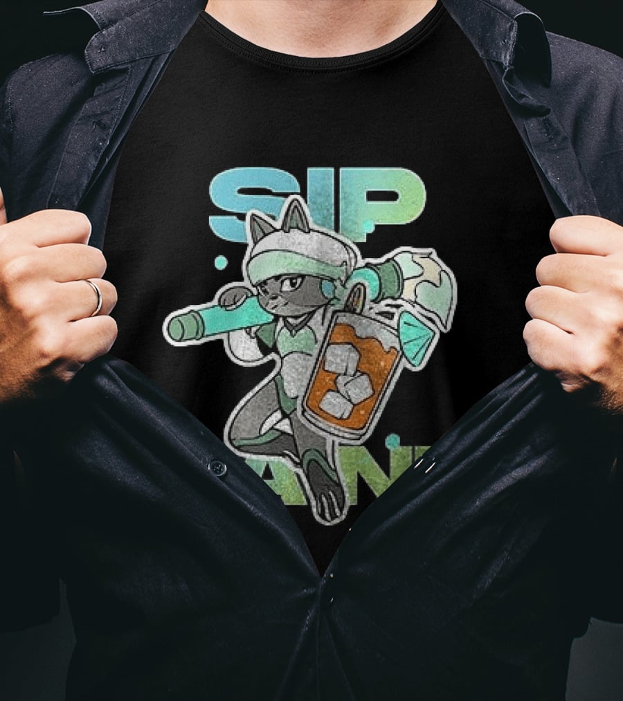 Sip Paint Ice Cool Character With Paint Roller T-Shirt
