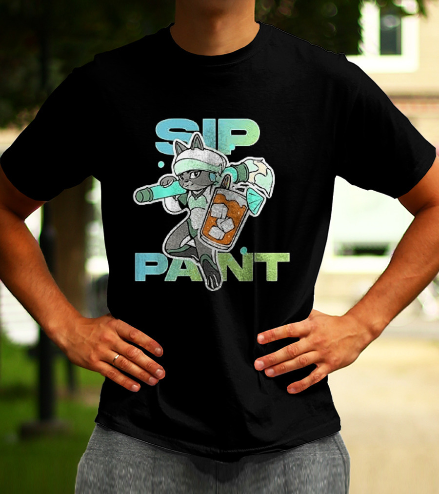 Sip Paint Ice Cool Character With Paint Roller T-Shirt