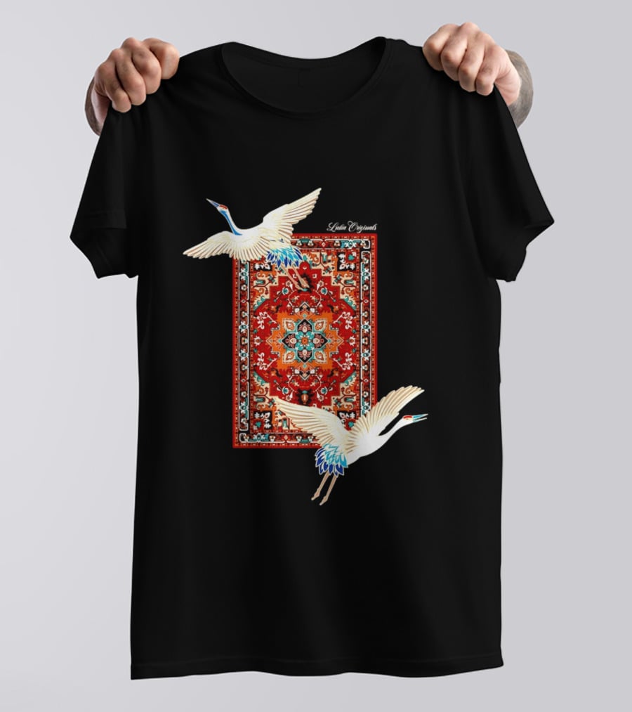 Fly Your Own Way Oriental Crane Carpet T-Shirt