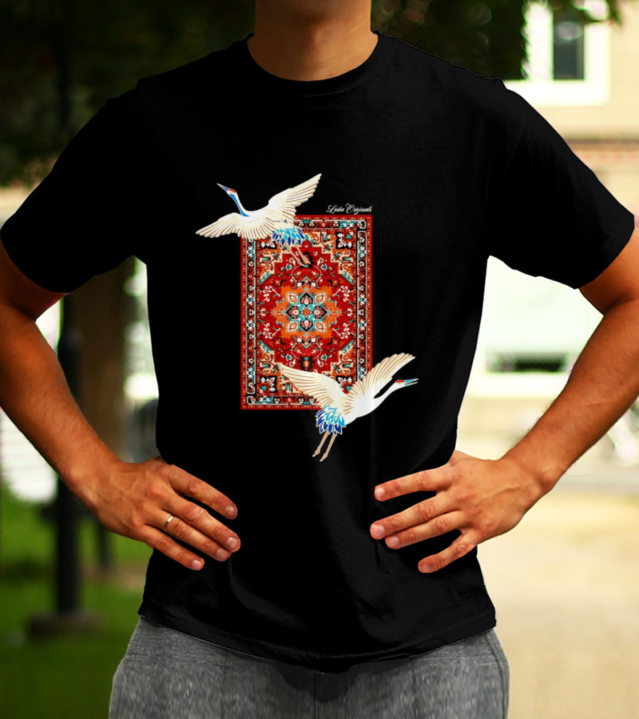 Fly Your Own Way Oriental Crane Carpet T-Shirt