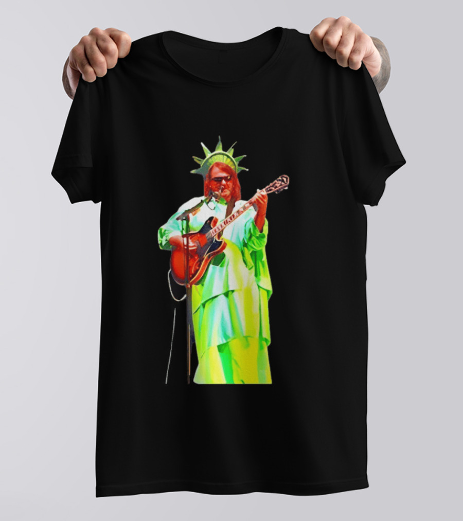 Randy Crabtree Widespread Panic Statue Of Liberty Guitarist T-Shirt