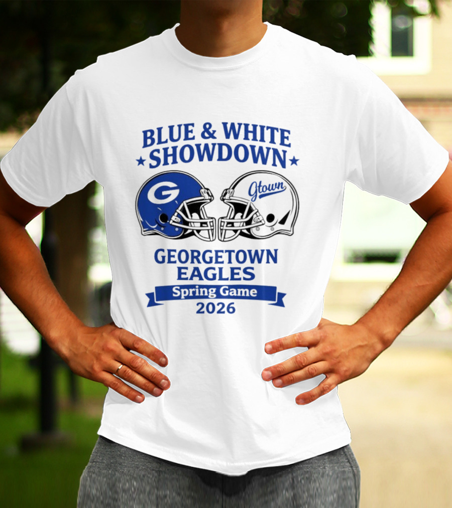 Blue And White Showdown Georgetown Eagles Spring Game 2026 T-Shirt
