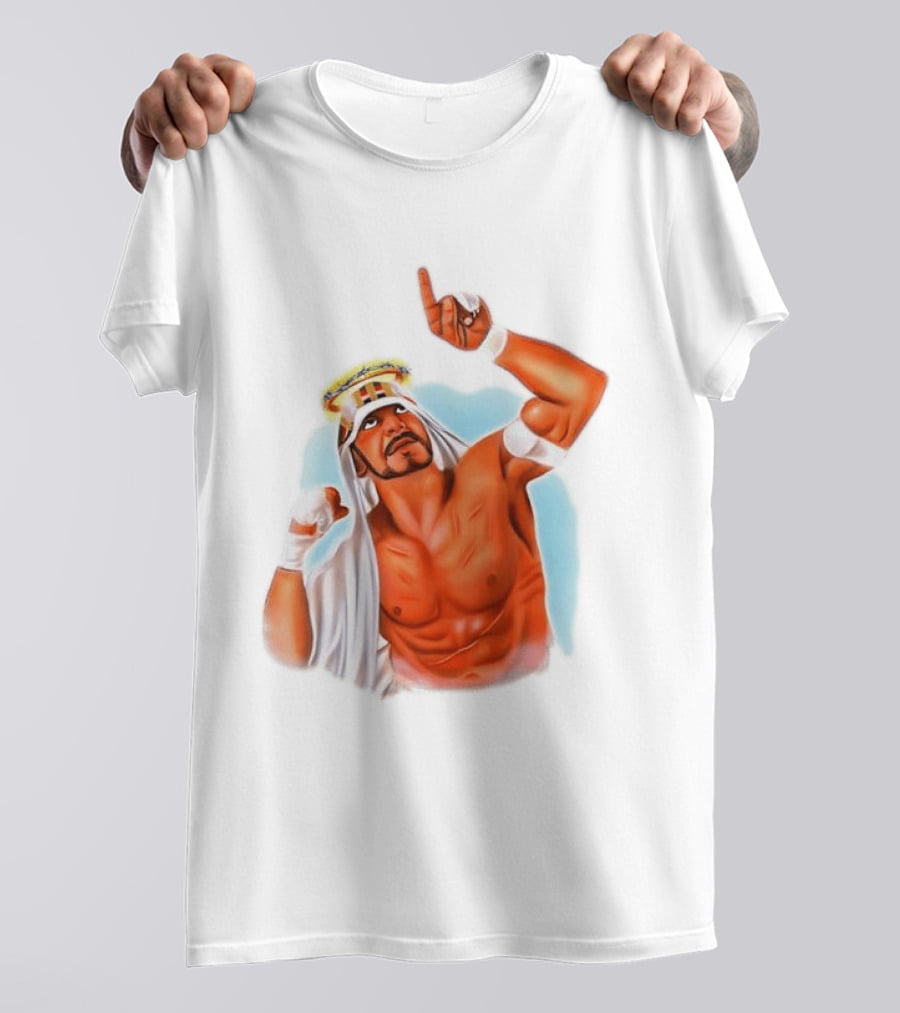 Sabu Airbrush Professional Wrestling Legend Iconic Pose T-Shirt
