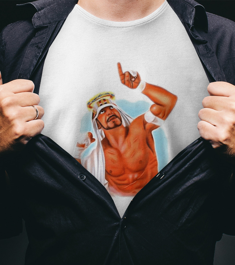 Sabu Airbrush Professional Wrestling Legend Iconic Pose T-Shirt