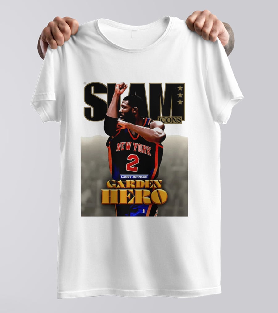 Slam Icons Larry Johnson New York 2 Garden Hero T-Shirt