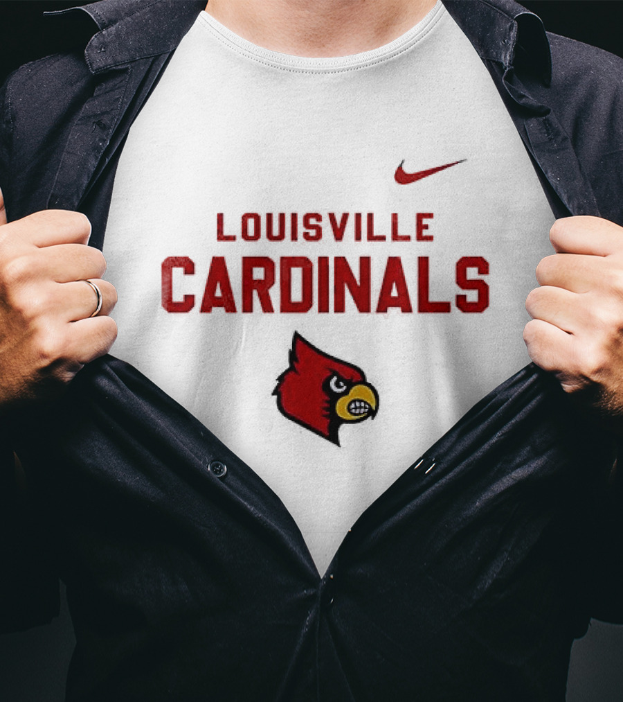 Louisville Cardinals NCAA Heartbeat True Fans Nike Sportswear T-Shirt