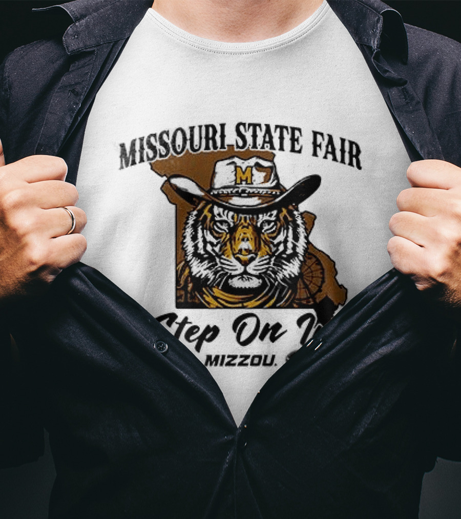 Mizzou Tigers Missouri State Fair Cowboy Hat Tiger Step On T-Shirt