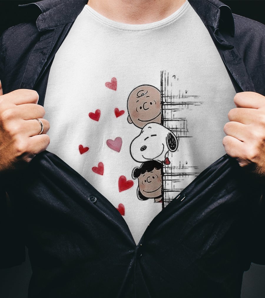 Snoopy Peanuts Friends Hearts Cuter Than Cupid Valentine's Day T-Shirt
