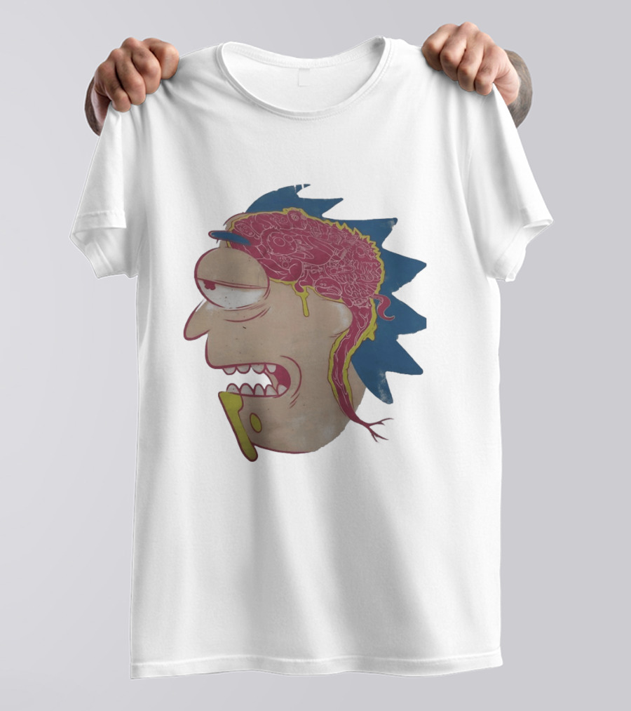 Morty Head Horror Brain Exposure Rick And Morty T-Shirt