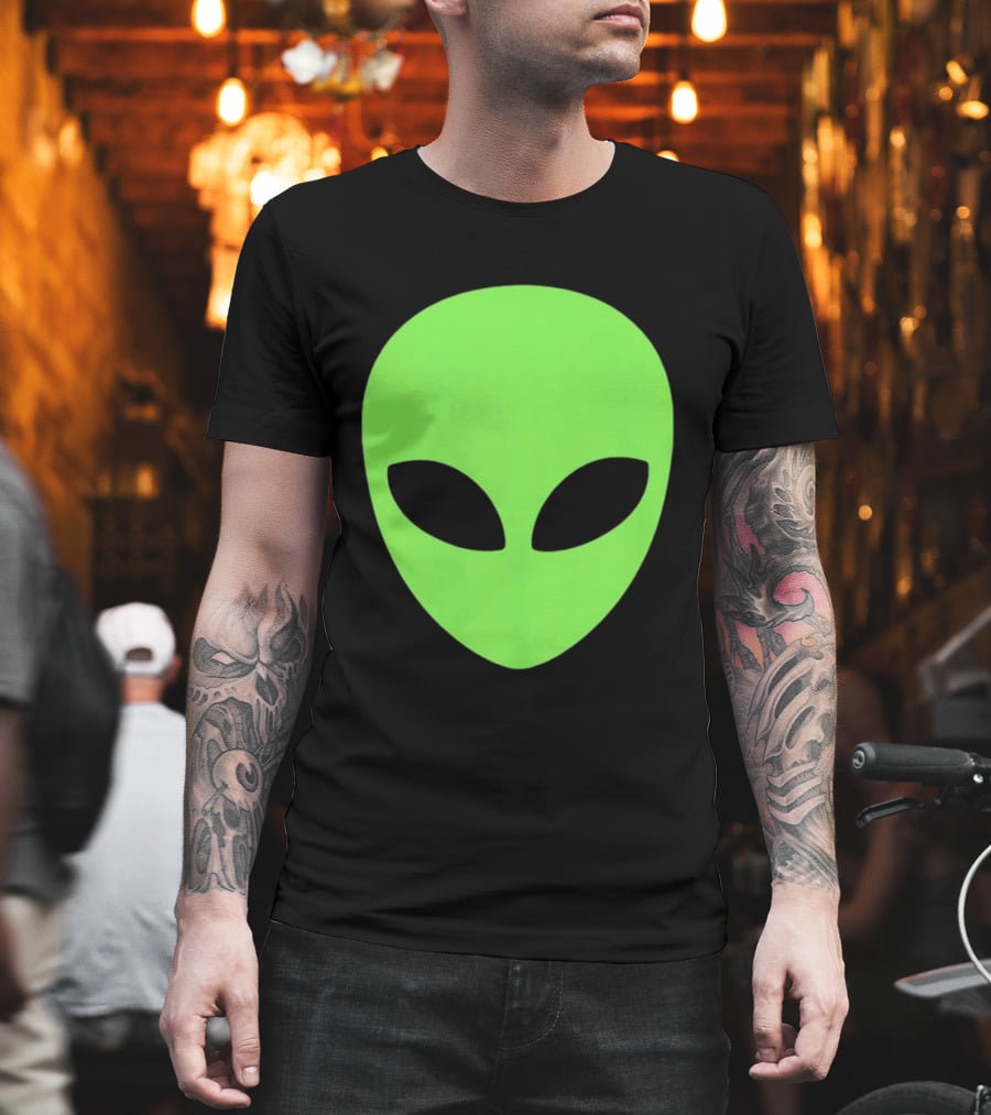 Alien Face 2026 Green Mask T-Shirt