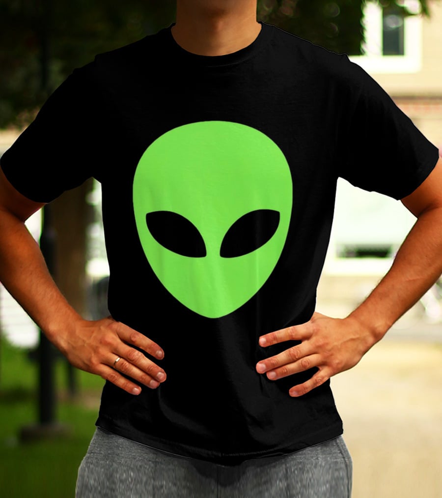 Alien Face 2026 Green Mask T-Shirt