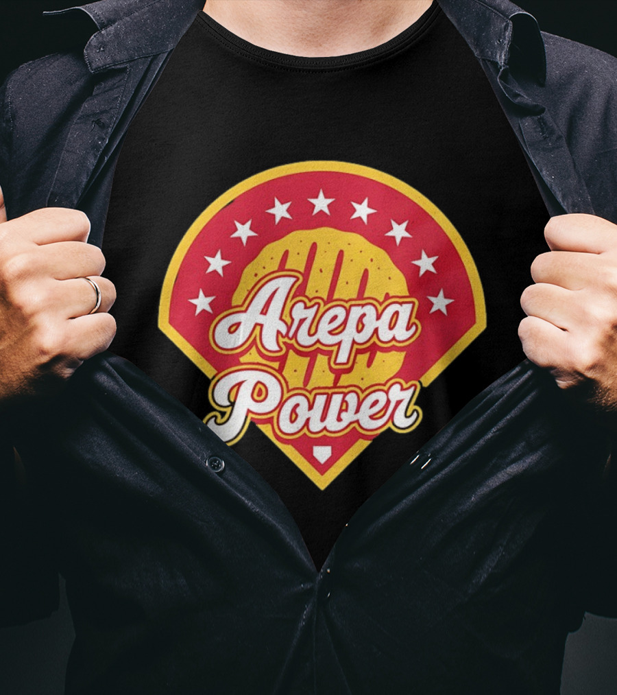 Arepa Power Honor Venezuelan MLB Players Red Baseball T-Shirt