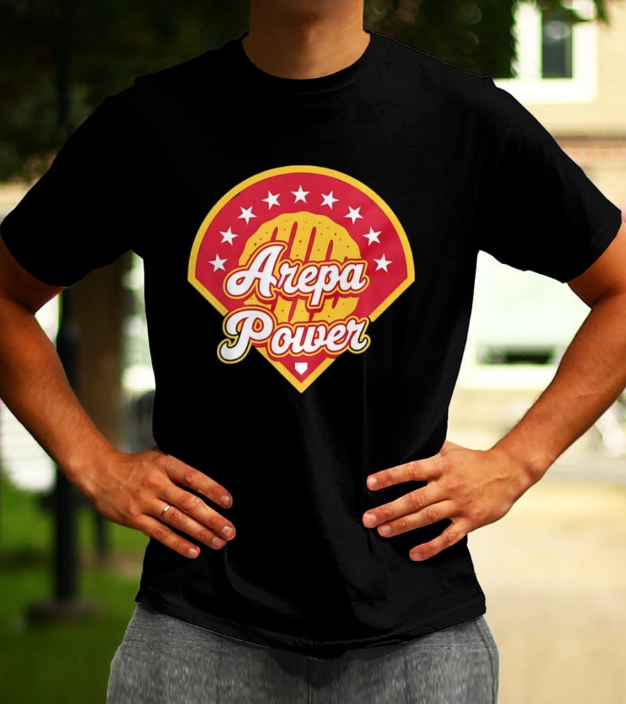 Arepa Power Honor Venezuelan MLB Players Red Baseball T-Shirt