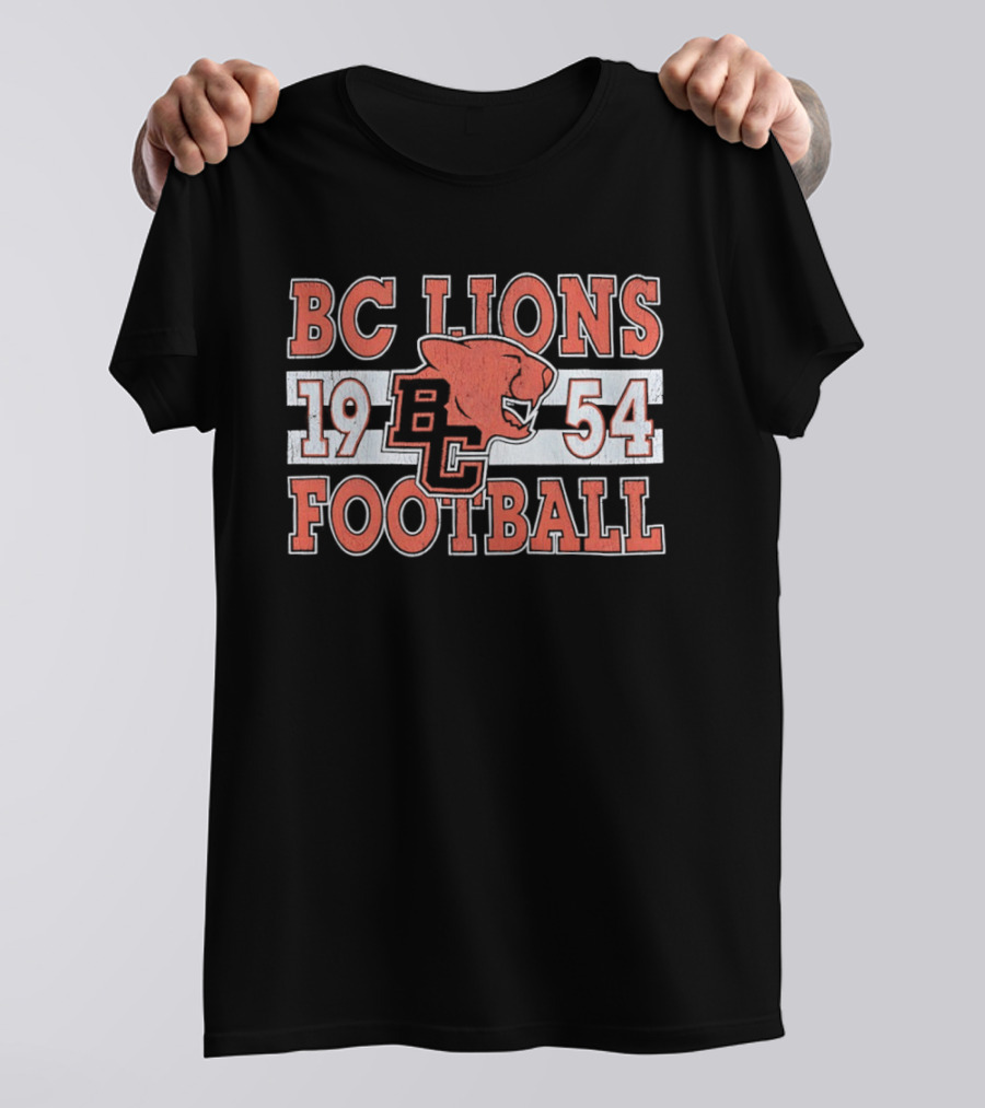 BC Lions Football 1954 Retro Style Compilation T-Shirt