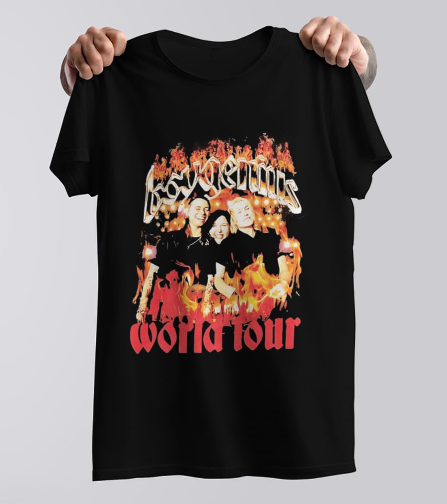 Boygenius World Tour Flaming Portraits T-Shirt