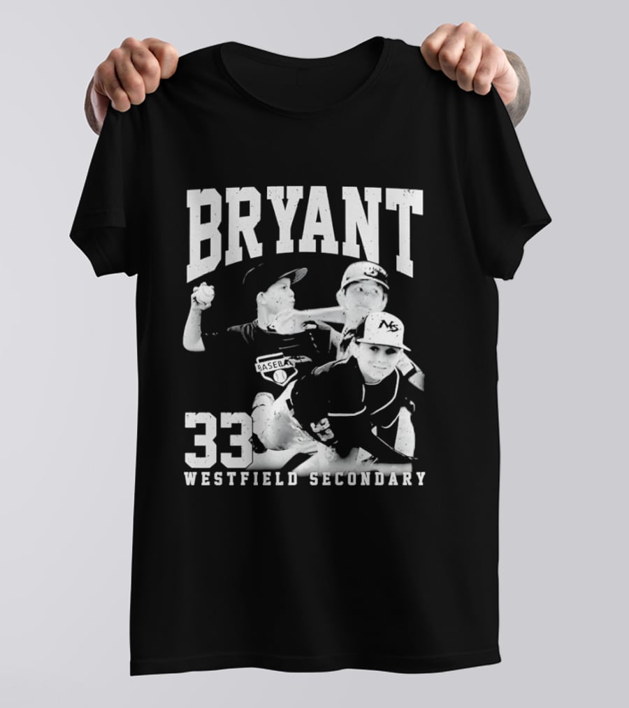 Bryant 33 Westfield Secondary Baseball Player T-Shirt