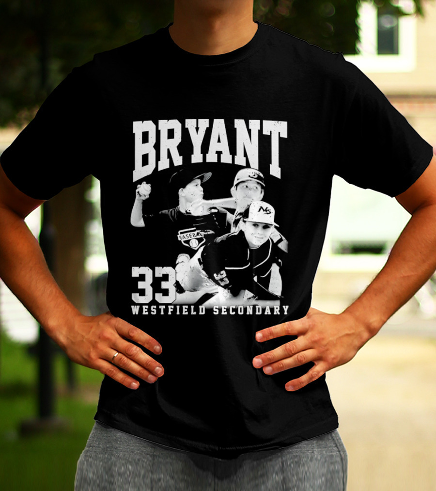 Bryant 33 Westfield Secondary Baseball Player T-Shirt