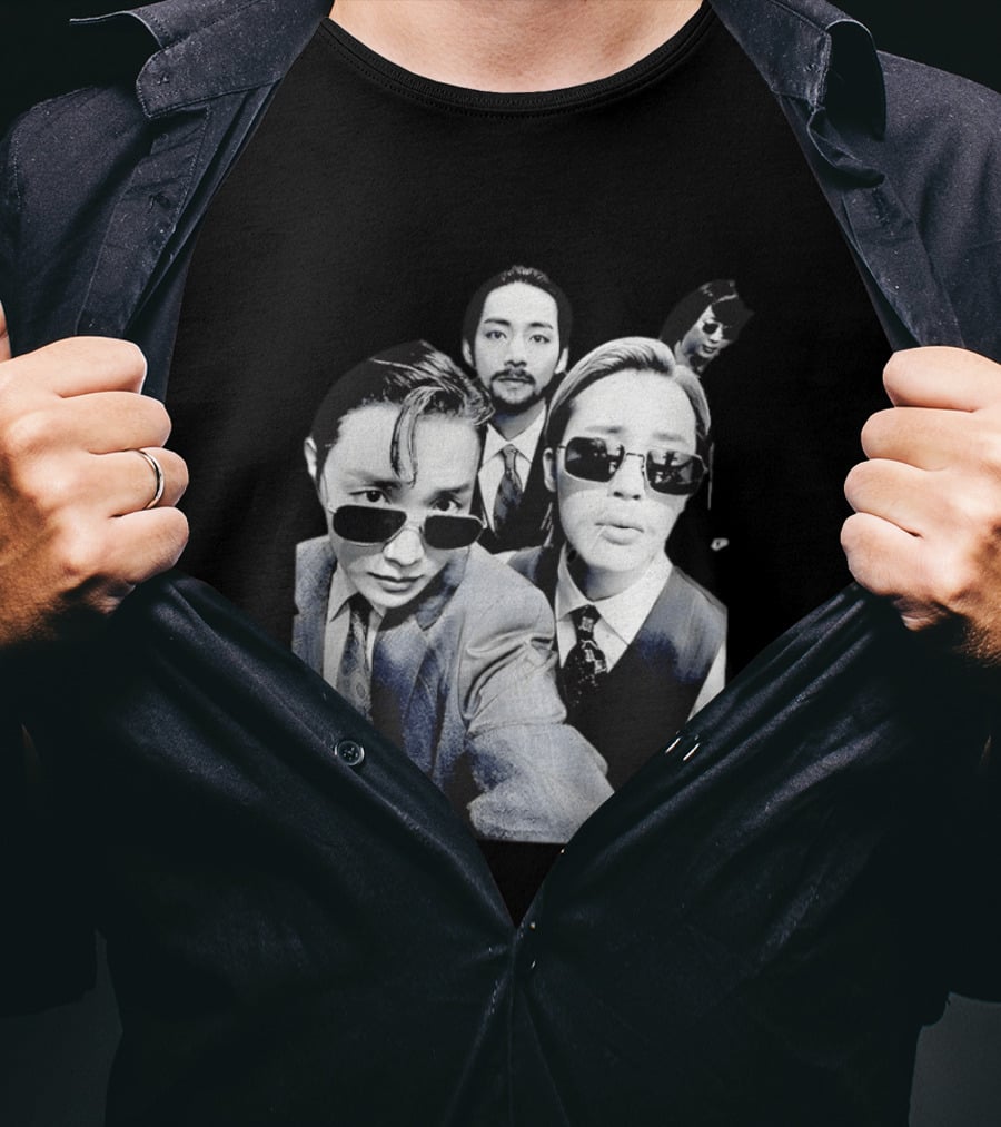BTS Arirang World Tour Kpop Band Retro Suit Sunglasses T-Shirt