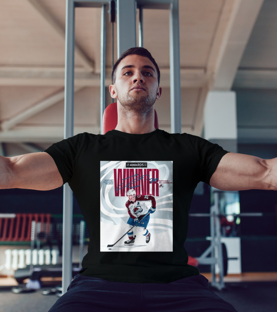NHL 2026 Awards Rocket Richard Trophy Nathan MacKinnon Winner T-Shirt