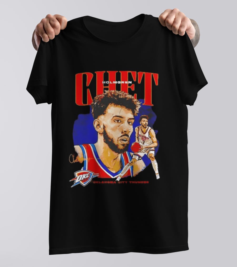 Chet Holmgren Oklahoma City Thunder Player Action OKC T-Shirt