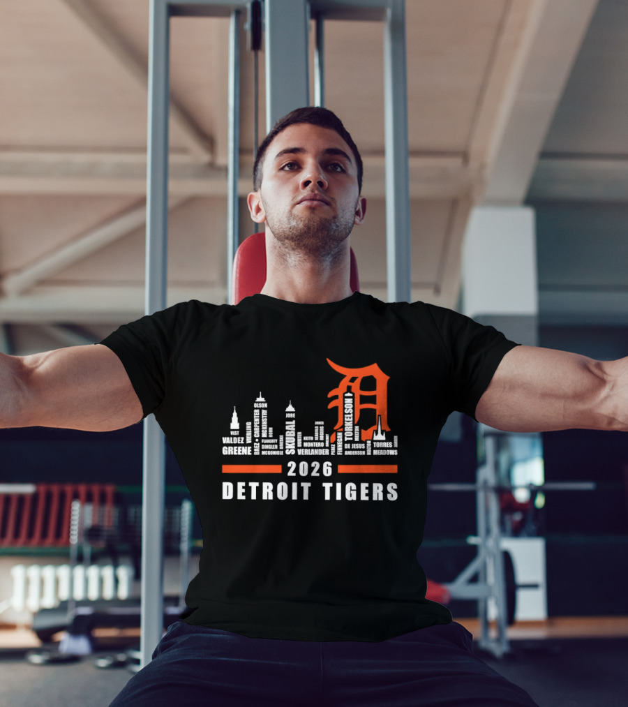 Detroit Tigers 2026 City Skyline T-Shirt