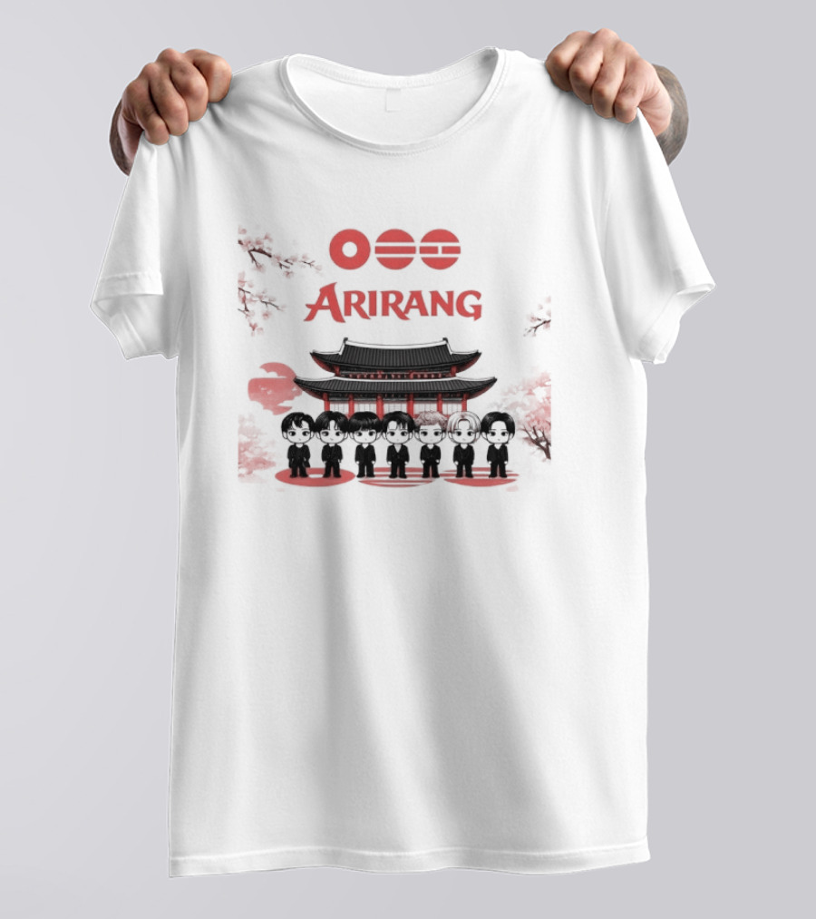 BTS Arirang World Tour 2026 Bangtan Idol Concert Palace Silhouette And Crowd T-Shirt