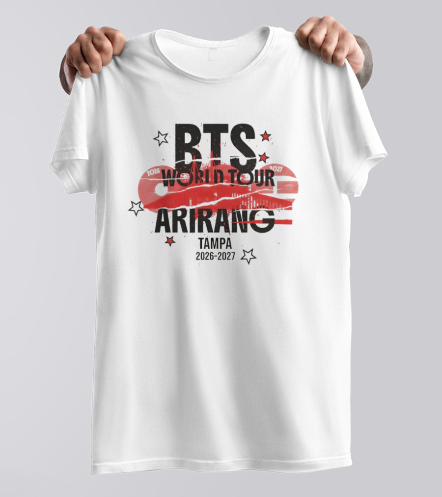 BTS World Tour Arirang Tampa 2026 2027 Concert Event T-Shirt