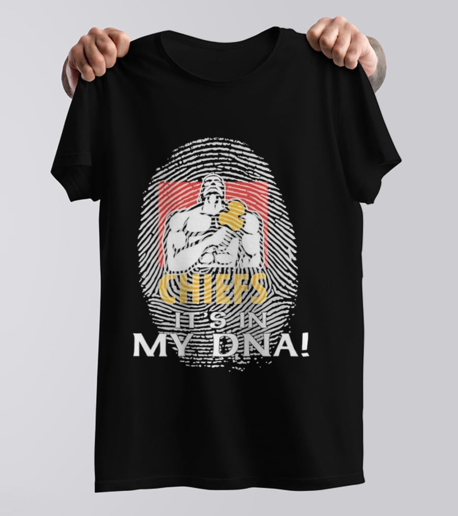Gallagher Chiefs Football It's In My DNA Fingerprint 2026 T-Shirt