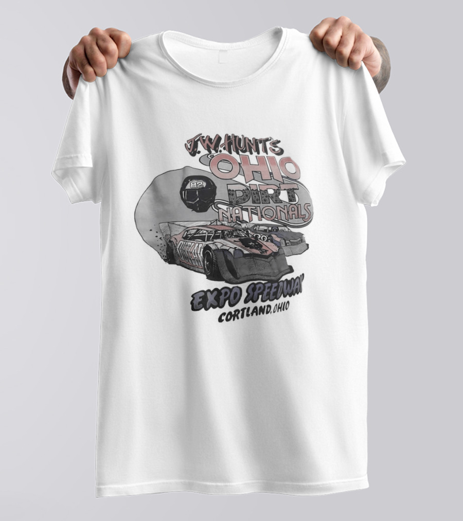 JW Hunt's Ohio Dirt Nationals Expo Speedway Cortland Ohio Racing Event T-Shirt