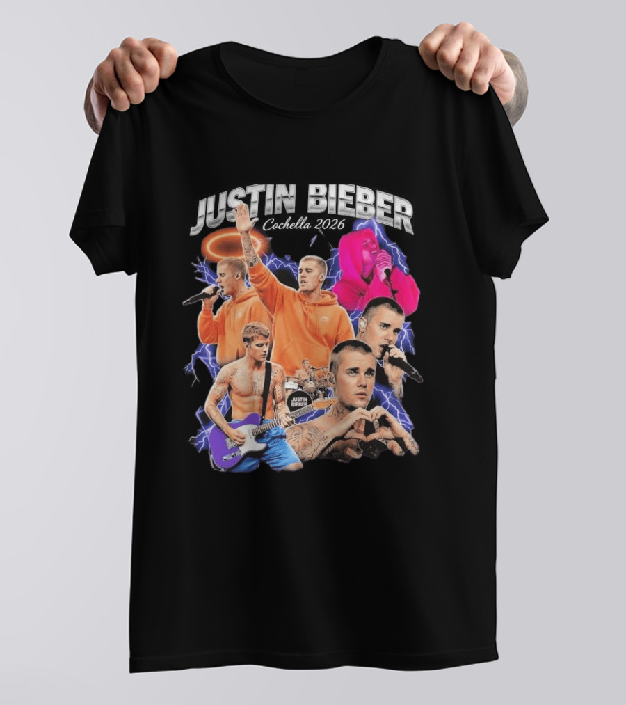 Justin Bieber Coachella 2026 Performance Collage T-Shirt