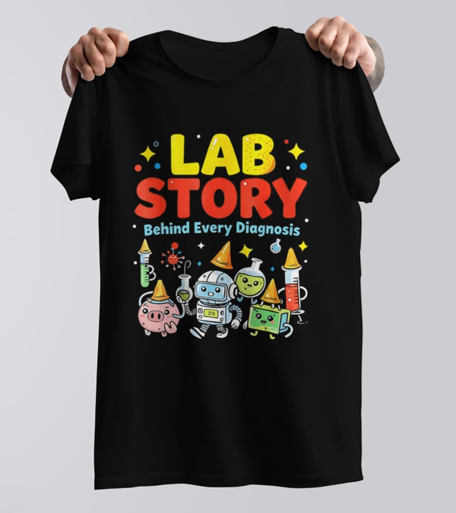 Lab Story Behind Every Diagnosis Week 2026 Medical Laboratory Technician Team T-Shirt
