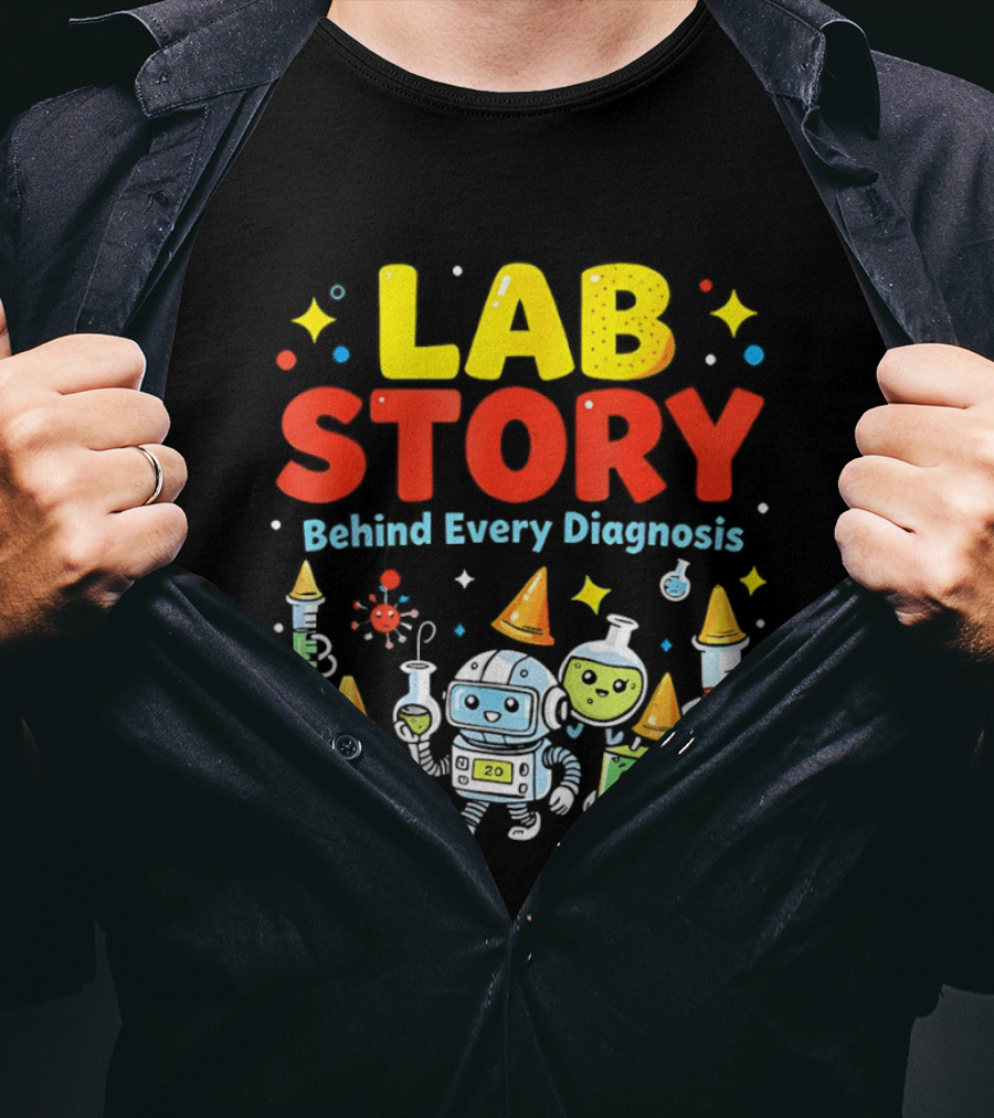 Lab Story Behind Every Diagnosis Week 2026 Medical Laboratory Technician Team T-Shirt