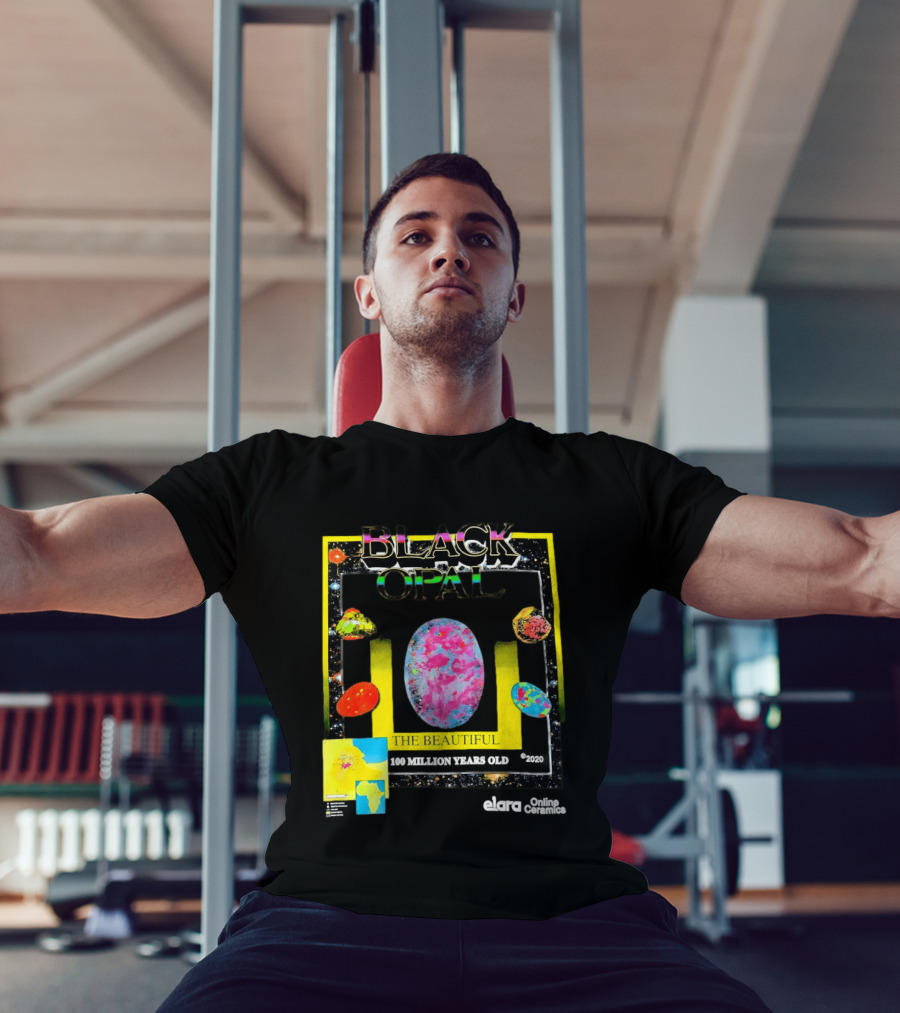 Black Opal The Beautiful 100 Million Years Old Celestial Stars Retro Vibe T-Shirt