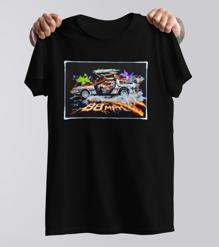 Back To The Future DeLorean DMC 12 88 MPH Iconic Movie Car T-Shirt