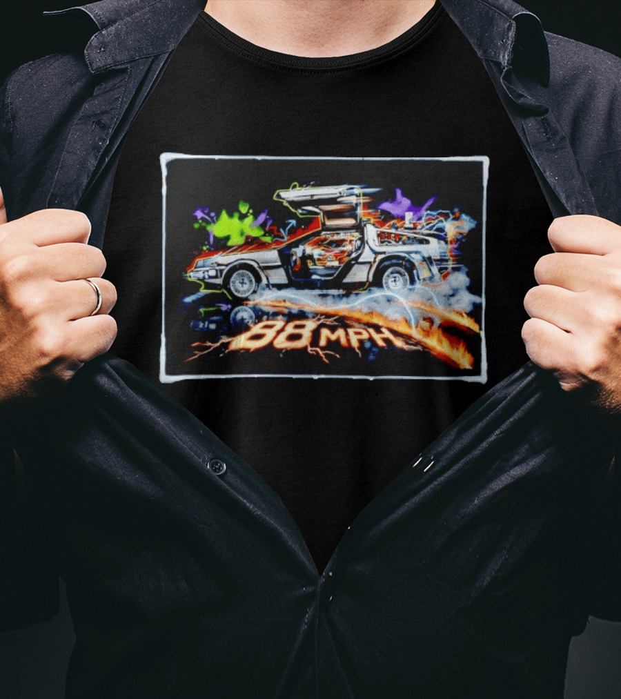 Back To The Future DeLorean DMC 12 88 MPH Iconic Movie Car T-Shirt