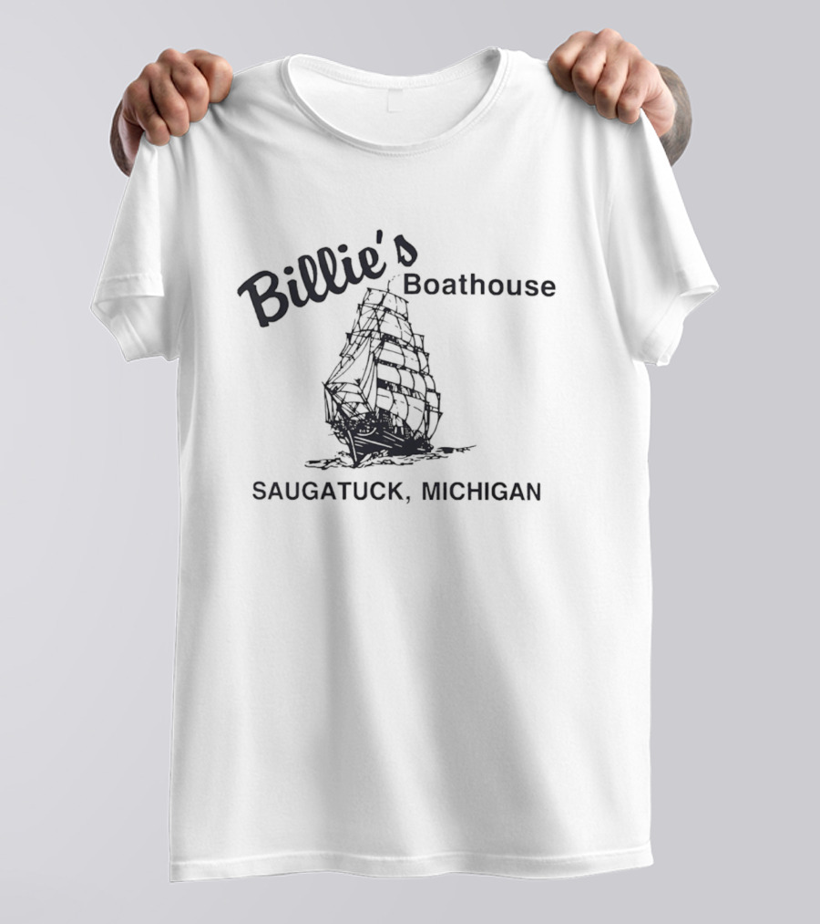 Billie's Boathouse Saugatuck Michigan Nautical Ship T-Shirt