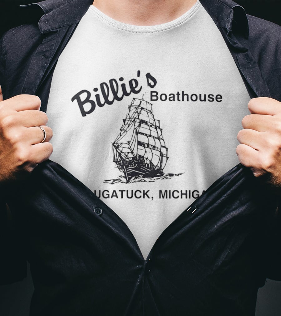 Billie's Boathouse Saugatuck Michigan Nautical Ship T-Shirt