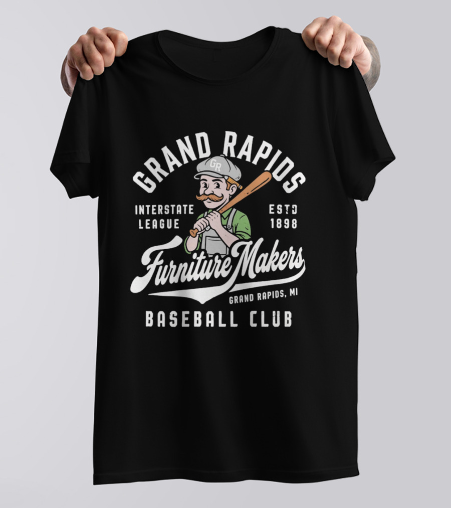Grand Rapids Furniture Makers Baseball Club Interstate League Est 1898 T-Shirt