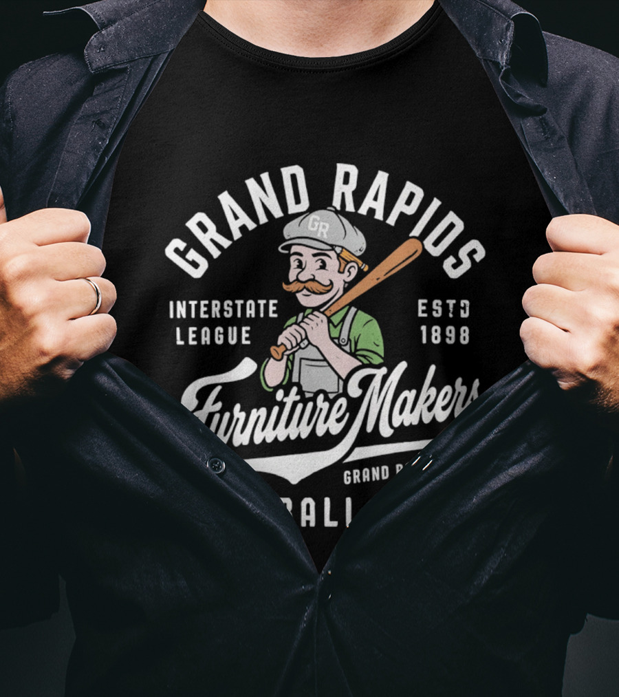 Grand Rapids Furniture Makers Baseball Club Interstate League Est 1898 T-Shirt