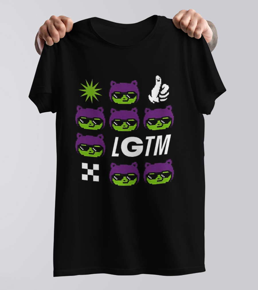 LGTM Grand Prix Green Faces And Thumbs Up T-Shirt