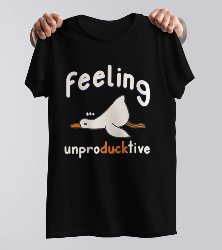 Feeling UnproDUCKtive Funny Sleeping Duck T-Shirt