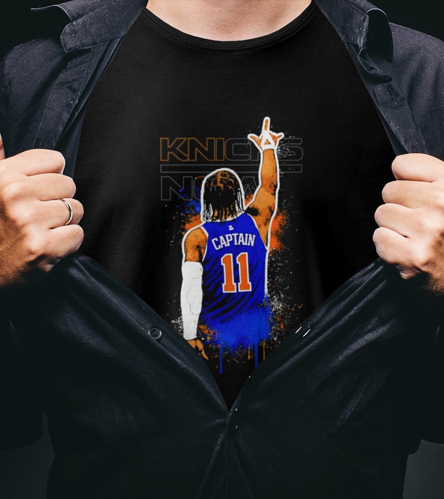 Knicks Captain Number 11 Jalen Brunson New York T-Shirt