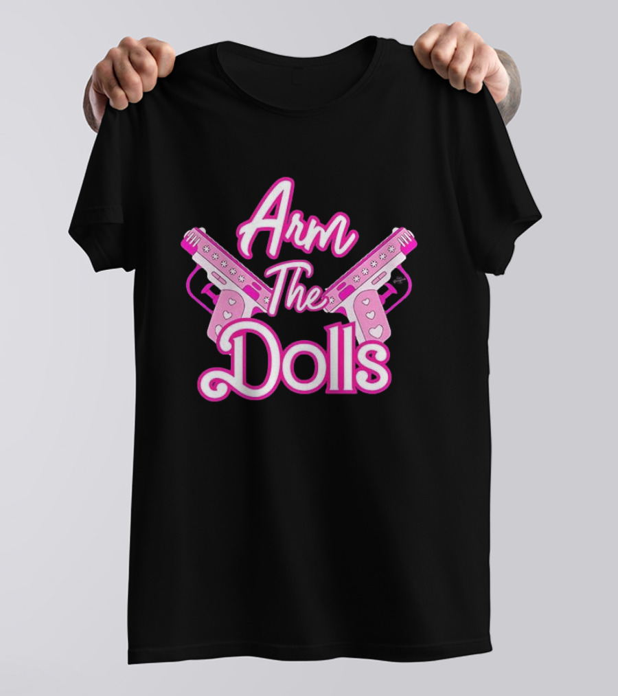 Arm The Dolls Pink Heart Guns T-Shirt