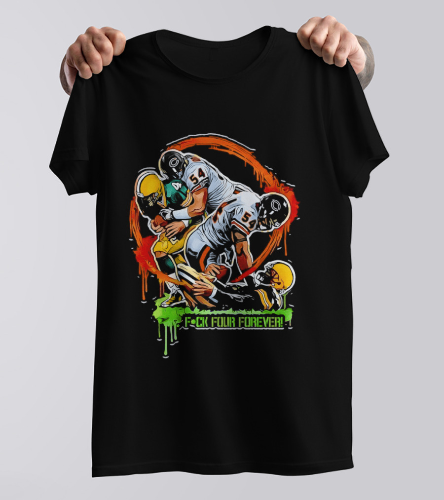 Brian Urlacher Chicago Bears Vs Green Bay Packers Football F*ck Four Forever 2026 T-Shirt